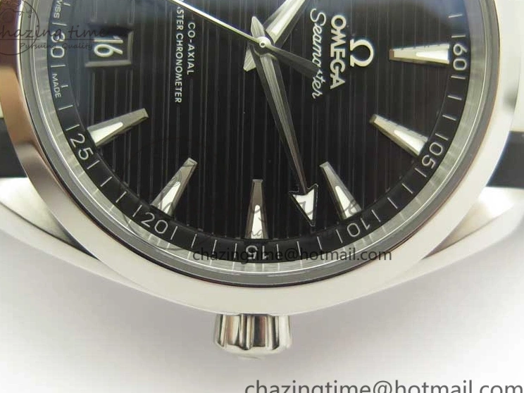 0317 Aqua Terra 150M Master Chronometers VSF 1:1 Best Edition Black Dial SS Hand on Black Rubber Strap A8900 Super Clone Unisex 8005